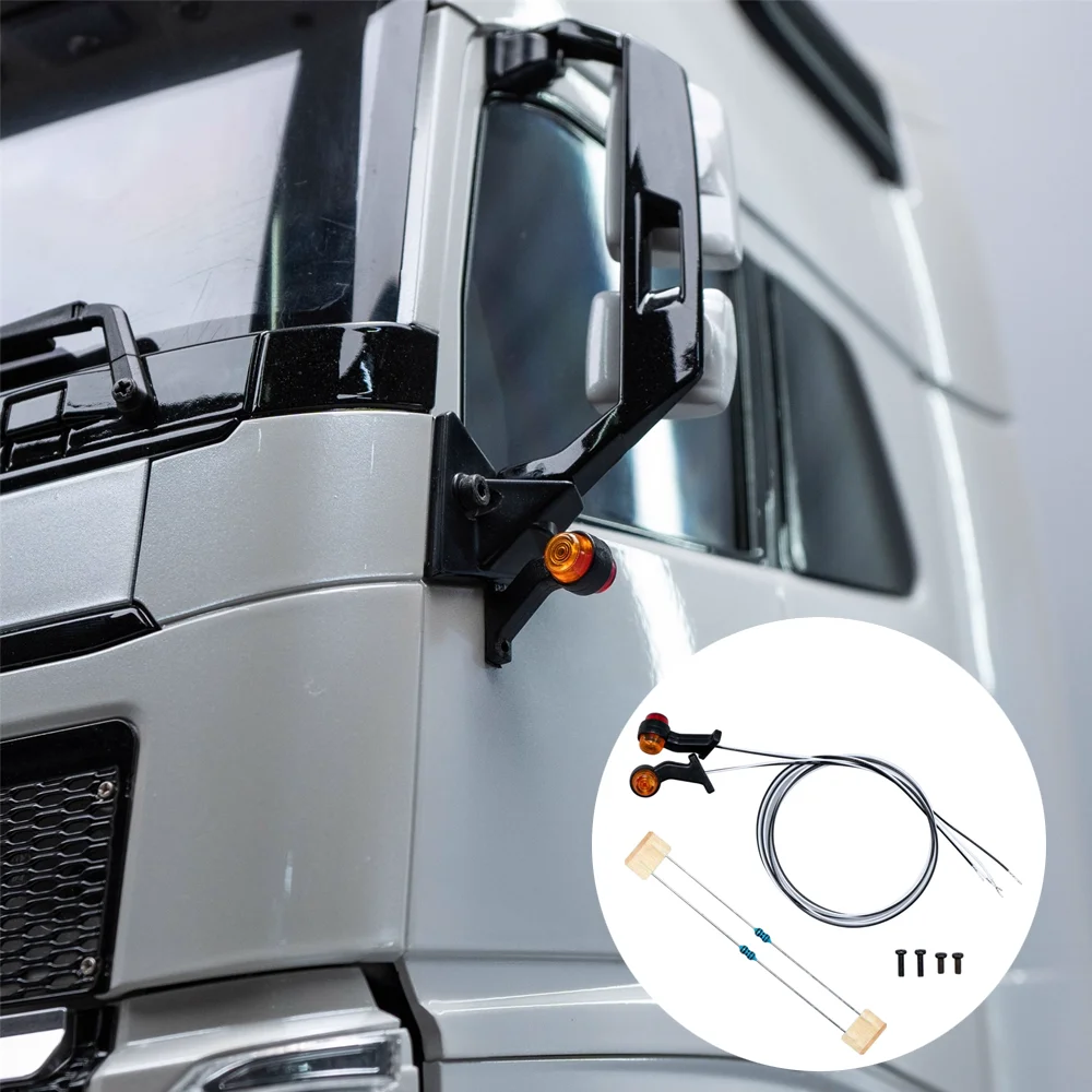 

Светодиодные боковые фонари Положения кузова автомобиля для 1/14 Tamiya RC Truck Scania 770S R620 Benz Actros 3363 Volvo MAN LESU Запчасти для игрушечных автомобилей