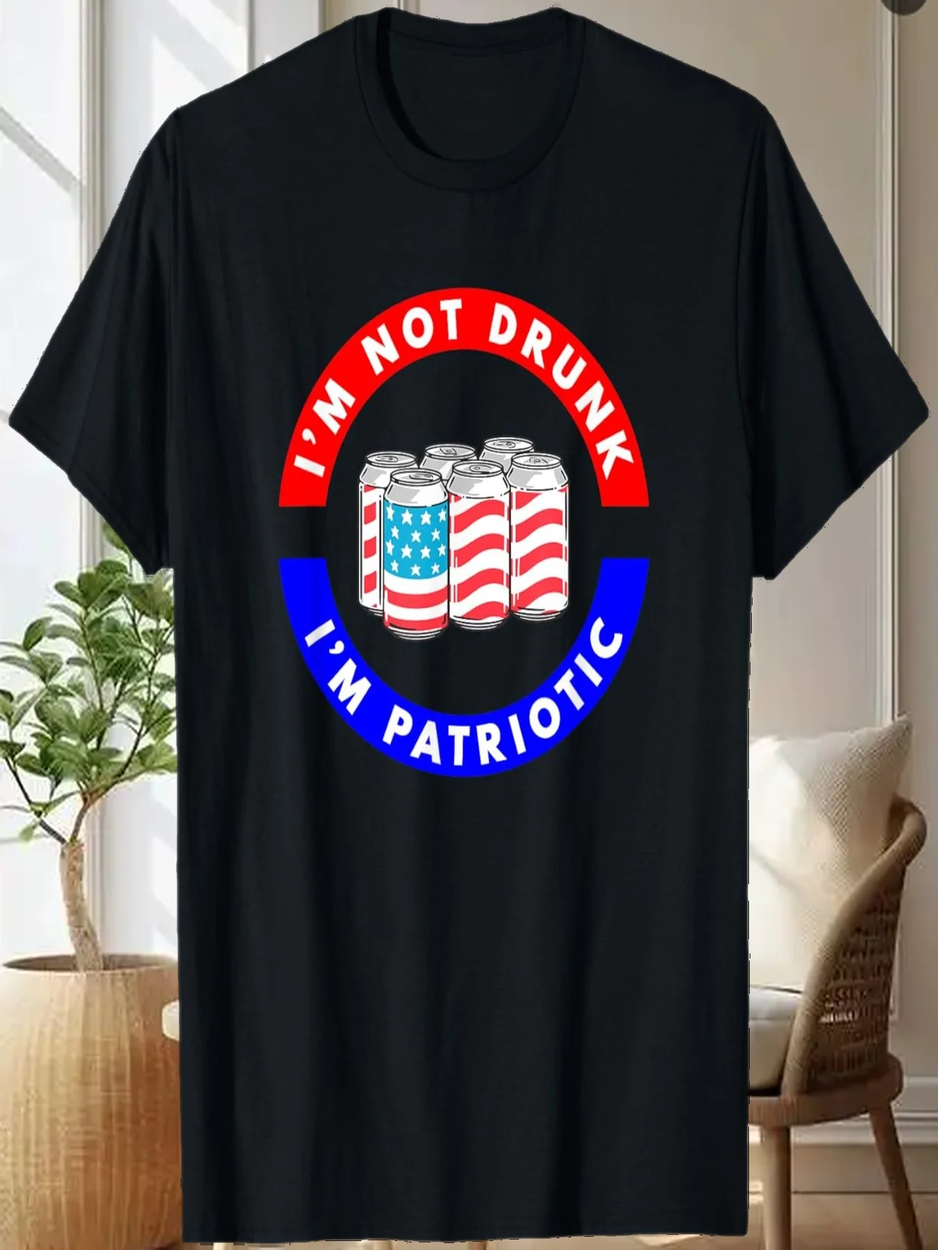 

Я не пью, я патриотическая забавная футболка для питья пива 4 июля