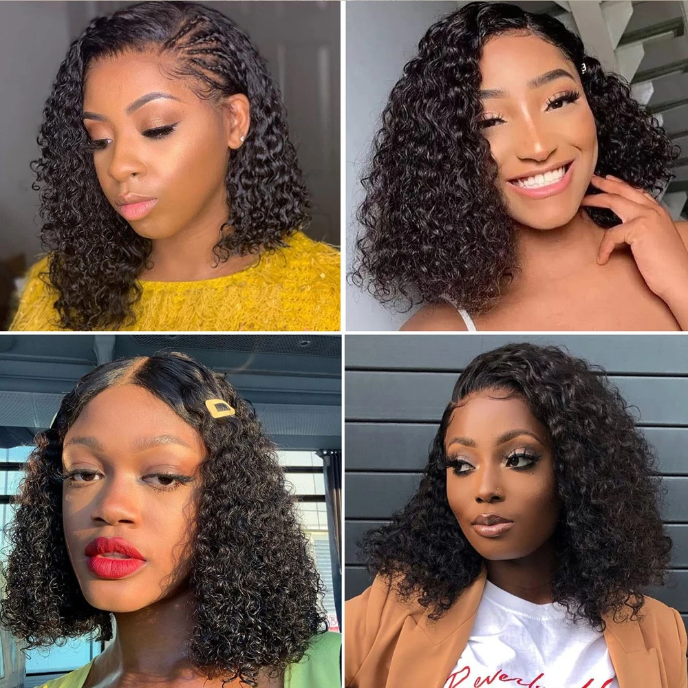 Bobs Human Hair Lace Frontal Wig Glueless Wig 5X5 Closure Wig Hd Lace Wig Deep Wave 13X6 Curly Bob Wig Lace Front Wig Human Hair