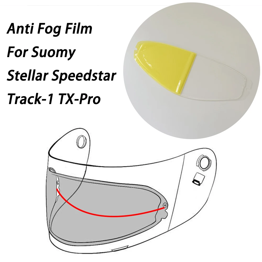 Película antivaho para visera de casco Suomy Stellar Speedstar Track-1 TX-Pro, accesorios de protección antivaho para casco
