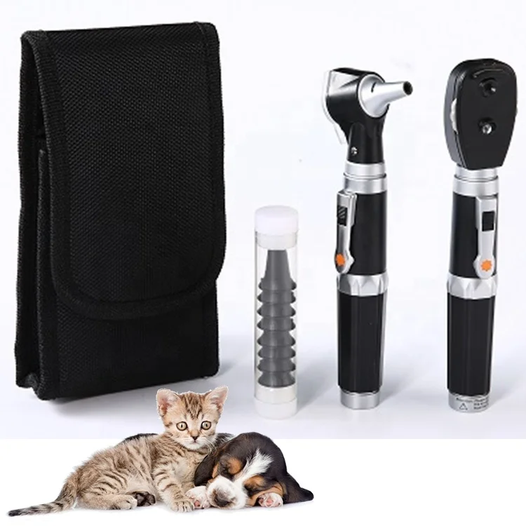 

ENT Otoscope Ophthalmoscope Set Animal Surgical Fiber Optic Otoscope Veterinary Otoscope