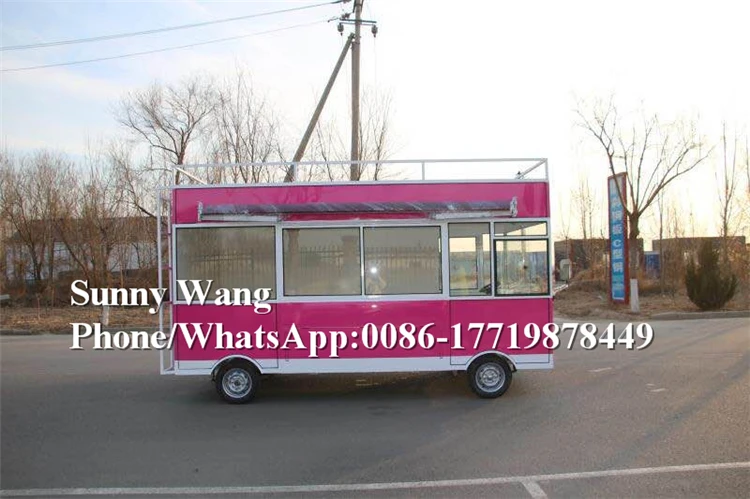 عربة مطبخ متحركة من شركة OEM مزودة بعربة للبن والقافلة والطعام والشواء والطعام والشاحنات والمقطورات
