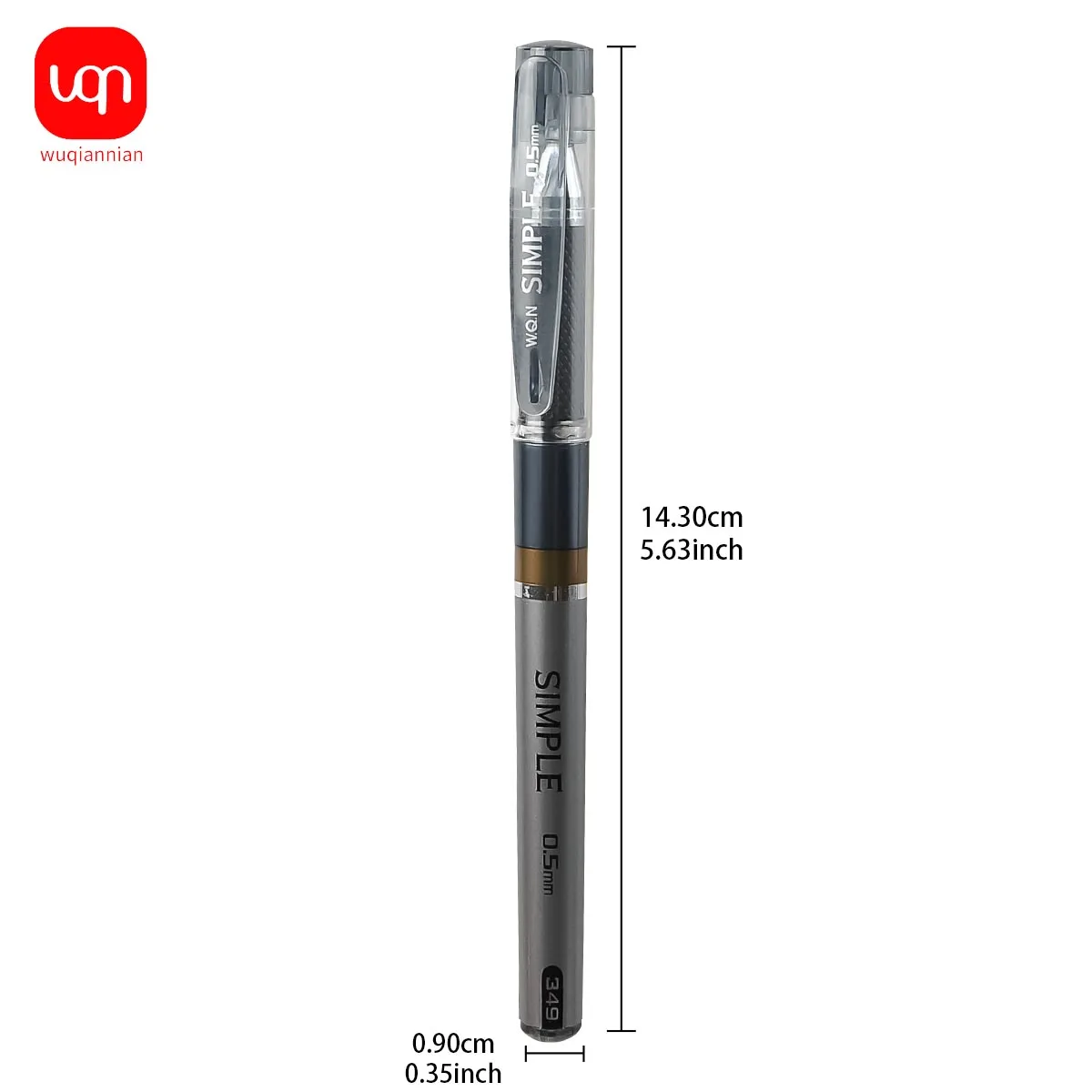 WQN-3/6/12PCS High Appearance Level Black Gel Pen 0.5mm Tip Black Ink Business Signature Pen For Writing And Student Stationery