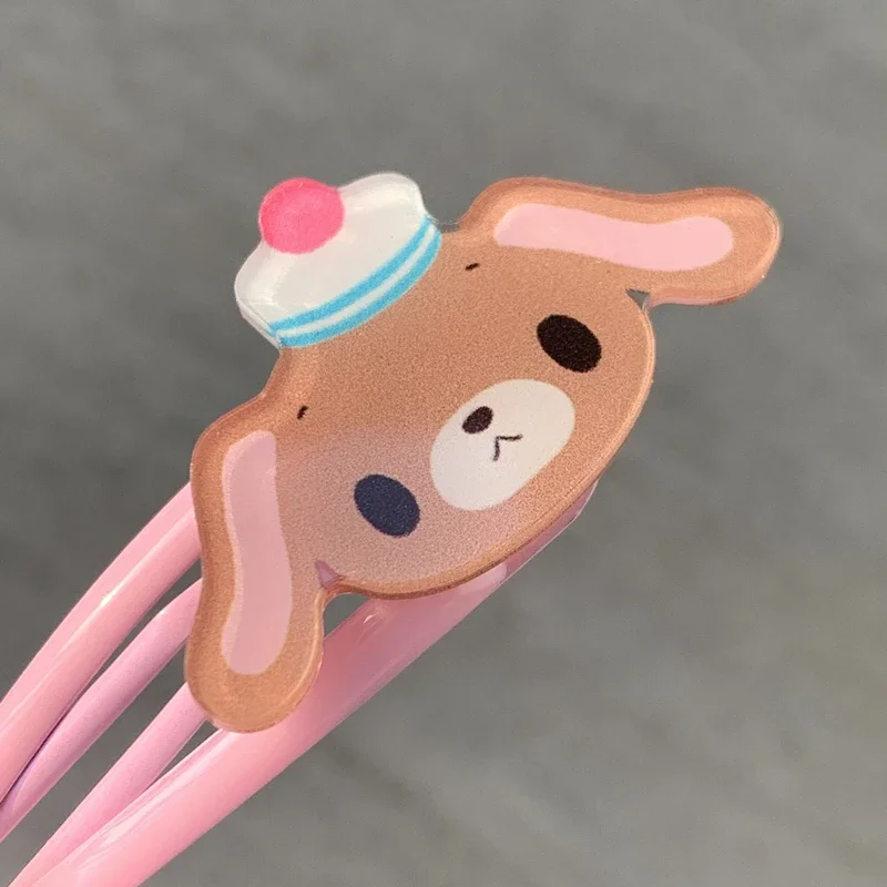 مشابك شعر لطيفة على شكل أرنب السكر، دبابيس شعر على شكل أرنب كرتوني، أغطية رأس، إكسسوارات شعر كاواي للفتيات والنساء