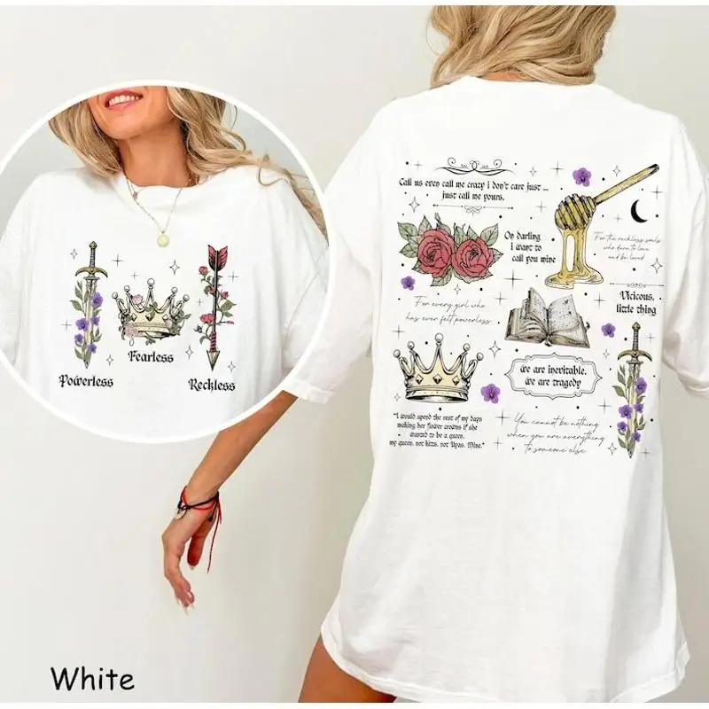 Powerless Bookish t-shirt 2 faces pour Fan sans peur Kai Azer je t'aime