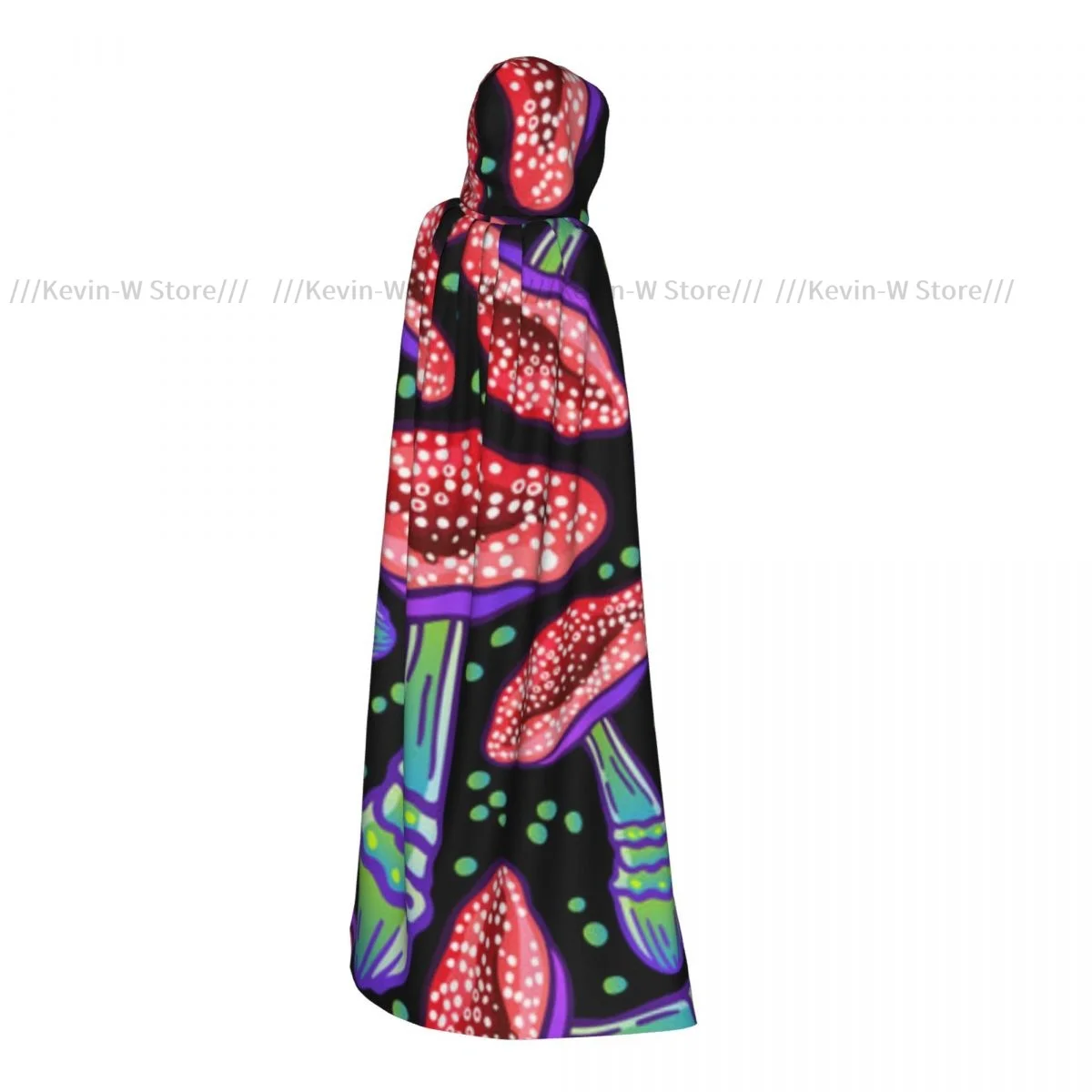 Long Cape Cloak Mystical Mushrooms Hooded Cloak Coat Autumn Hoodies