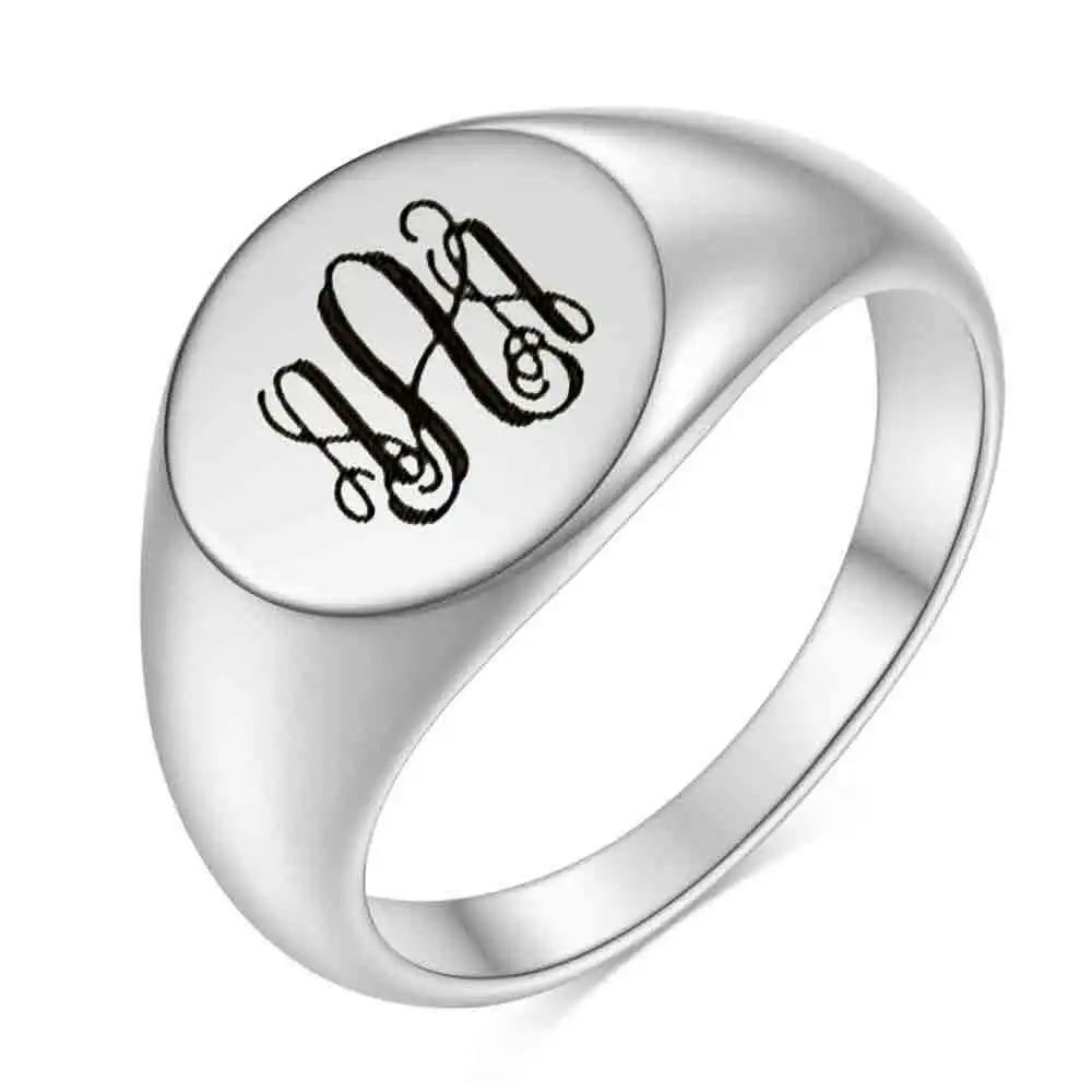Schriftart-Ring aus Edelstahl mit 26-englischem Alphabet-Aufdruck, silberfarben, modischer und einfacher Damenring aus Titanstahl