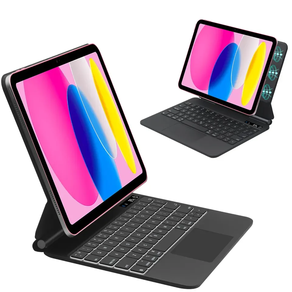 

For iPad 10th Generation Case 2022 10.9 inch Magnetic Floating Bluetooth Keyboard Smart Trackpad Wireless Backlit Keyboard A2696