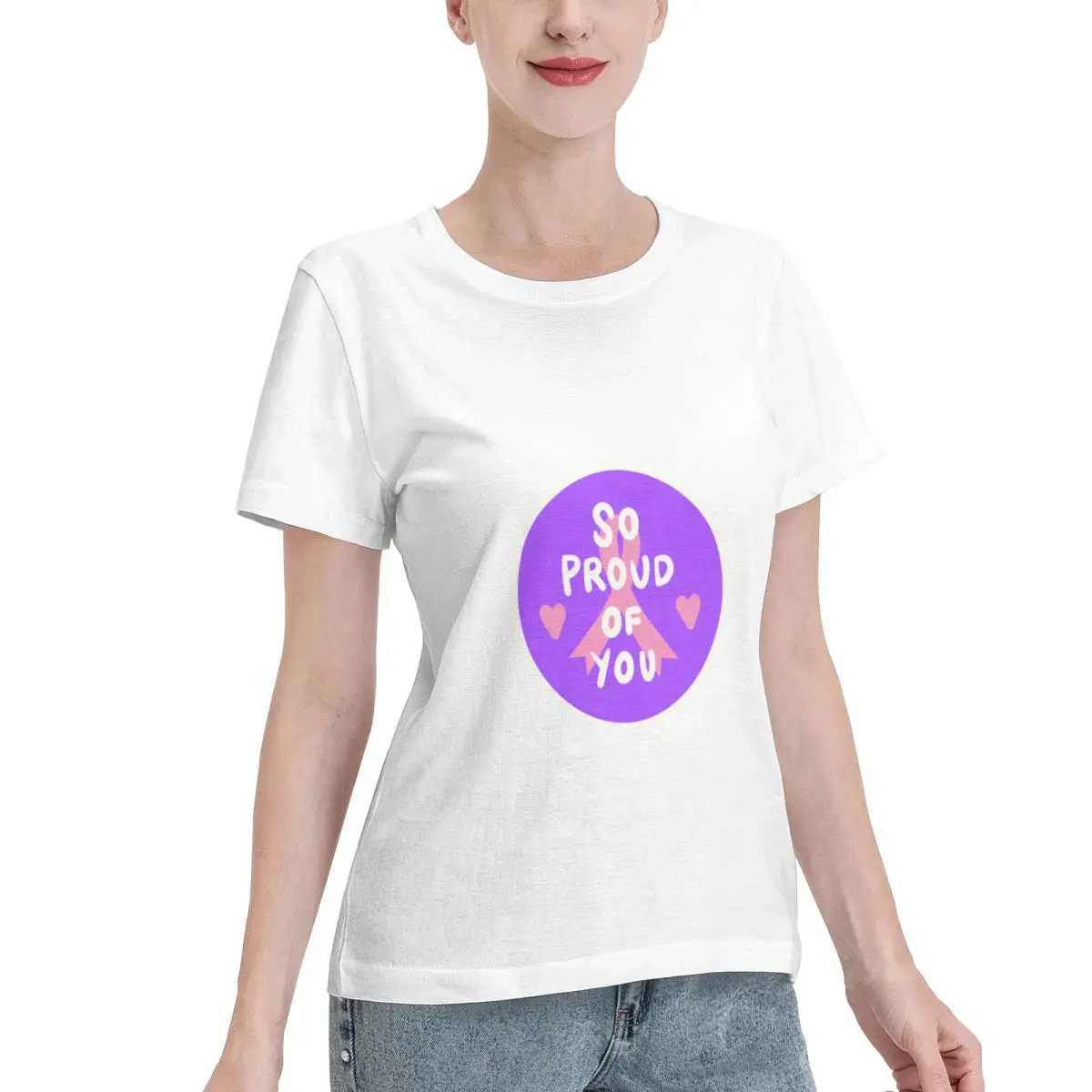 Budget Friendly So Proud Of You Survivor S Women's T-shirt French Chic High Quality Cotton Shirt