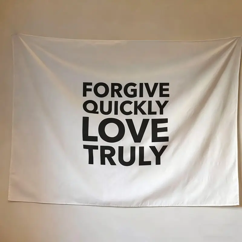 VIKAMA Motivational Slogan Tapestry Modern Quote Wall Hanging Inspirational Bedroom Living Room Soft Polyester Aesthetic Decor
