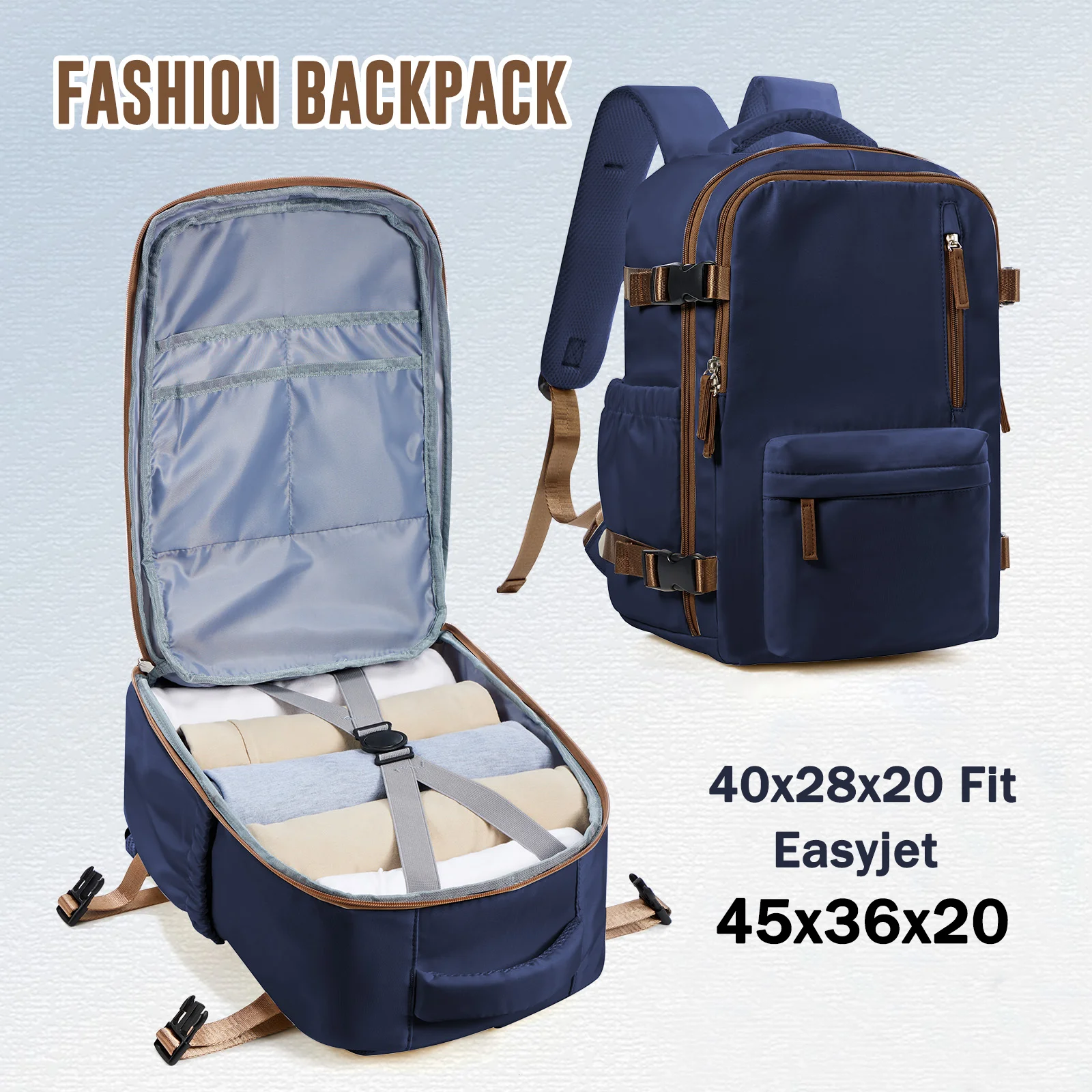 Men's Backpack Travel Backpack Cabin Bag Size Ryanair 40x20x25 Backpack Large Waterproof Business Notebook Female Backpack Gift