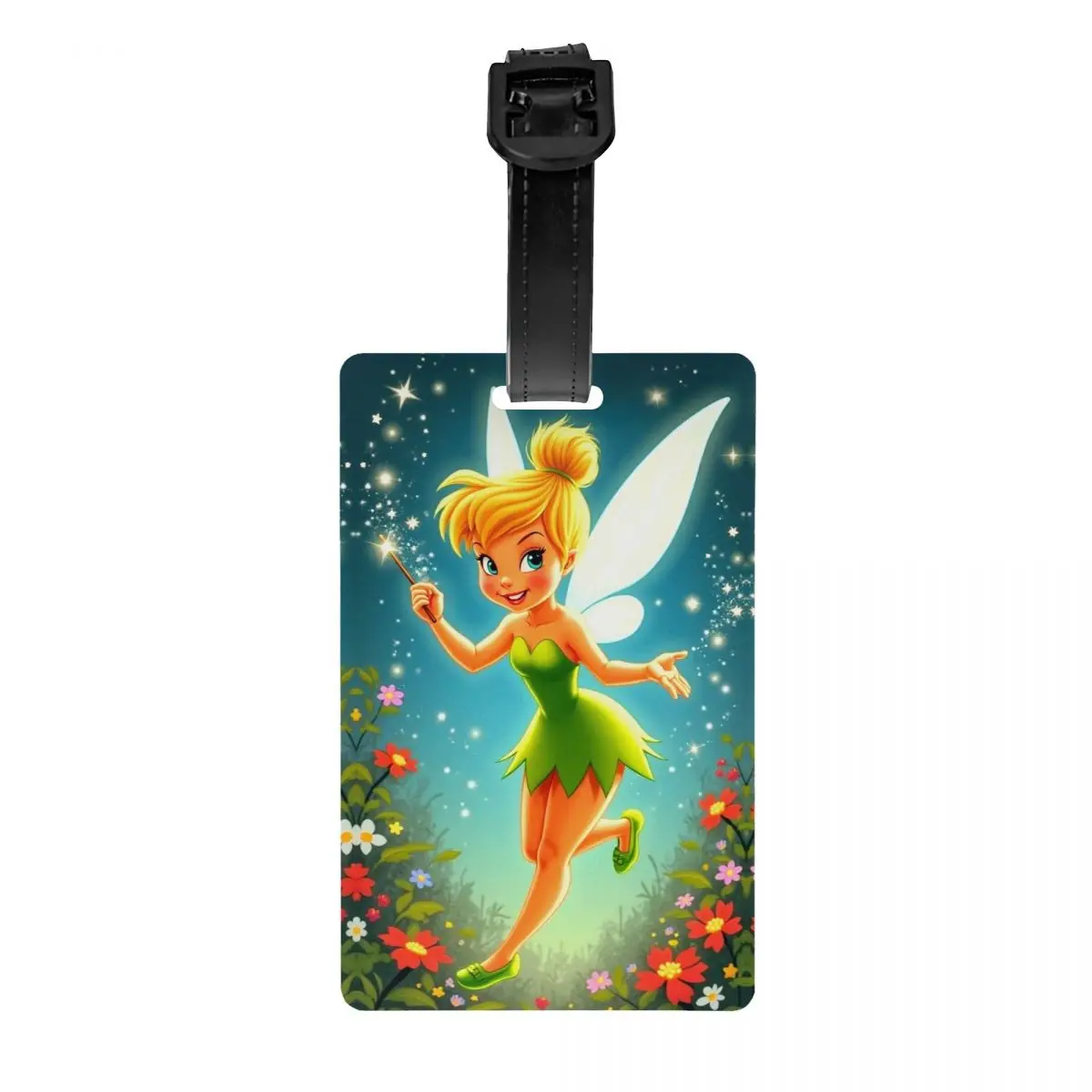 

Custom Tinker Bell Cute Cartoon Luggage Tags for Suitcases Cute Baggage Tags Privacy Cover Name ID Card