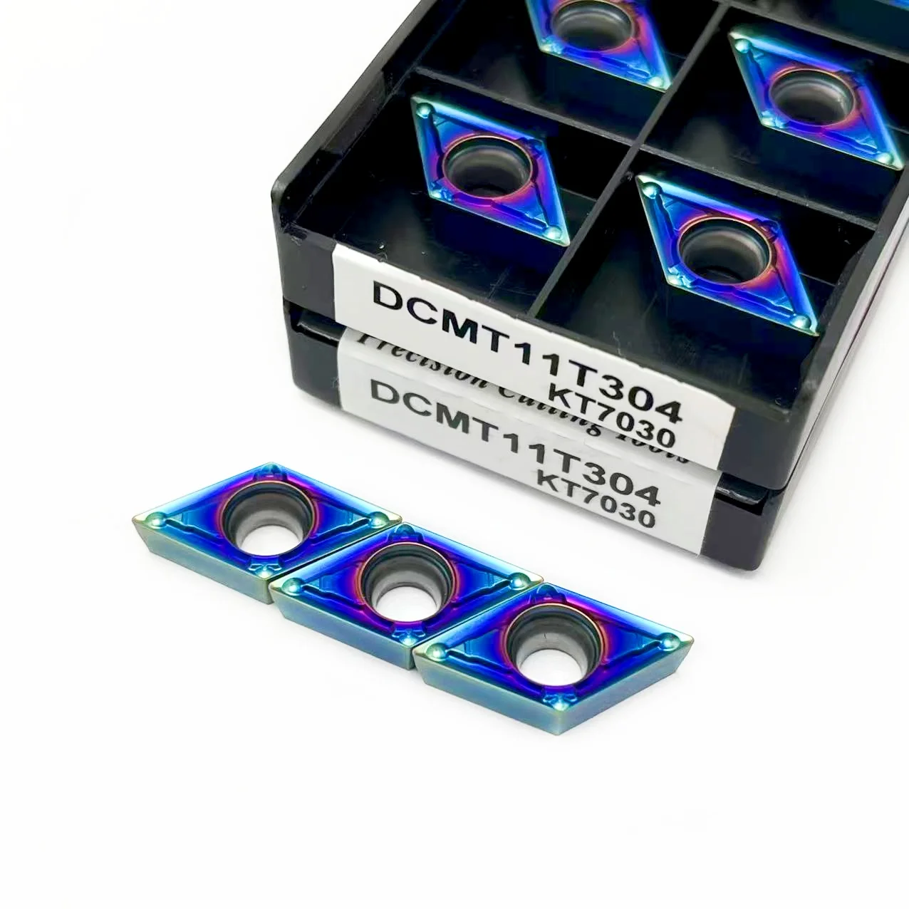 Inserto in metallo duro di alta qualità DCMT11T304 DCMT11T308 KT7030 utensili per tornitura per tornio CNC in acciaio ad alta durezza piastra da 10 pezzi