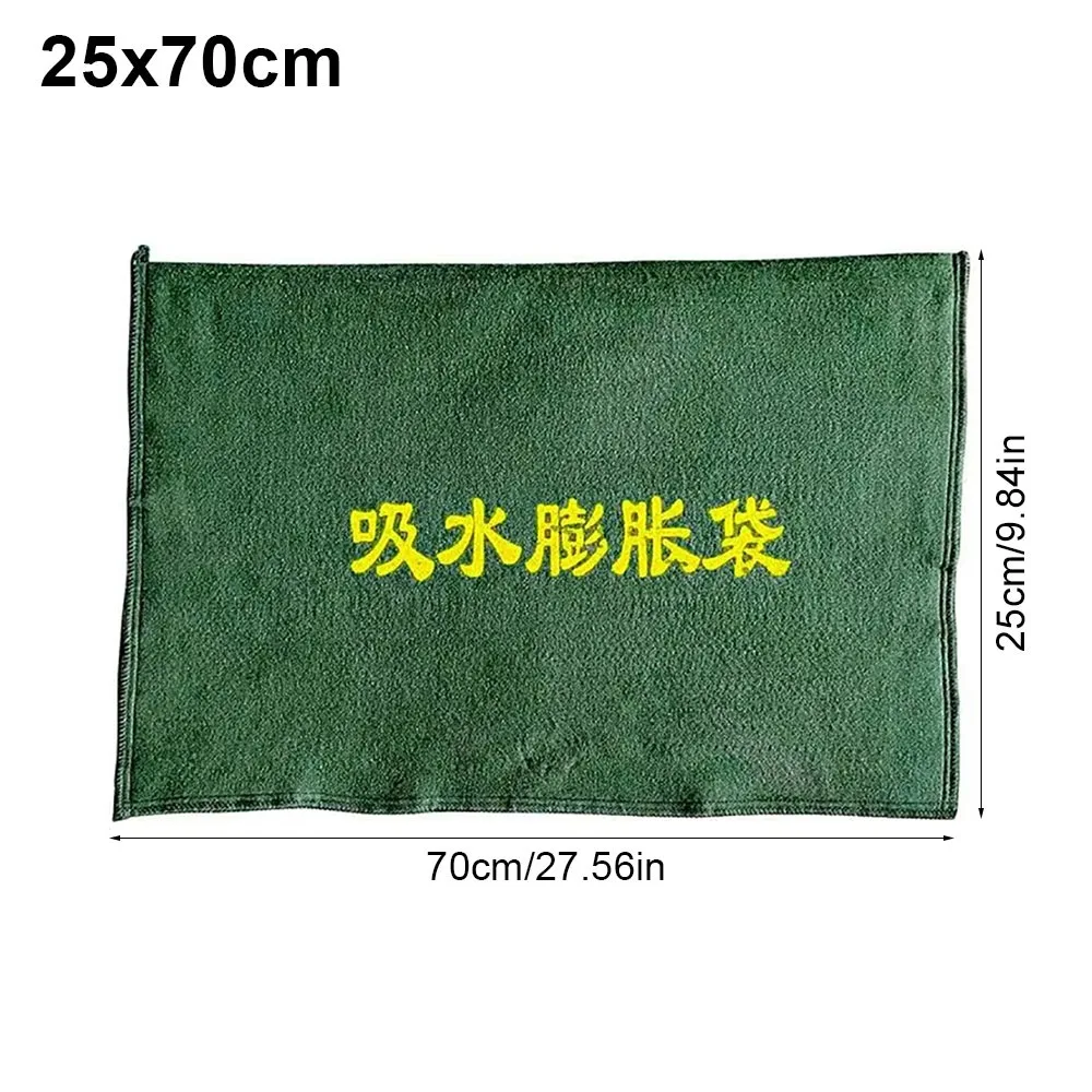 1Pcs New Reusable Water Absorbent Sandbag Canvas Green Flood Barrier Bag 25x50cm 40x60cm Dam Bags For Home Garage Door Basement