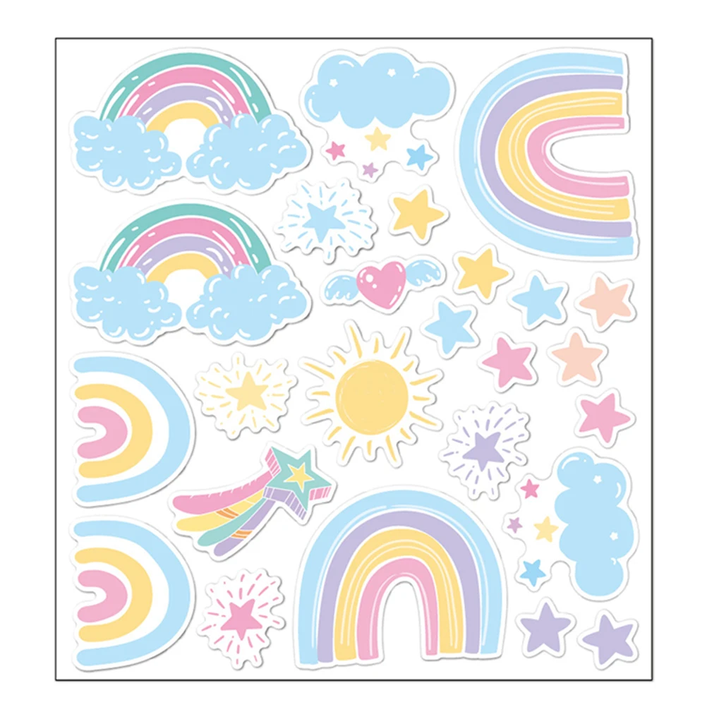 

1 Set Rainbow Decals Self-Adhesive Waterproof Stickers For Room Nursery Bedroom Decor Art Rainbow Wall Decals