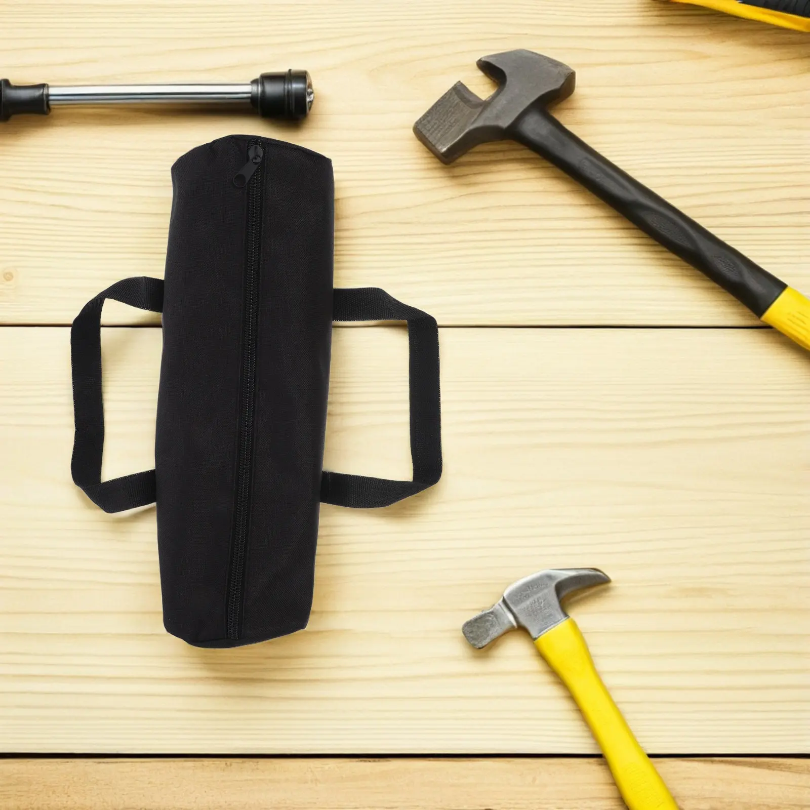 

Сумка-цилиндр из ткани Оксфорд для инструментов, круглая, сверхпрочная, на молнии, портативная, для хранения колышков для палаток, для кемпинга и активного отдыха