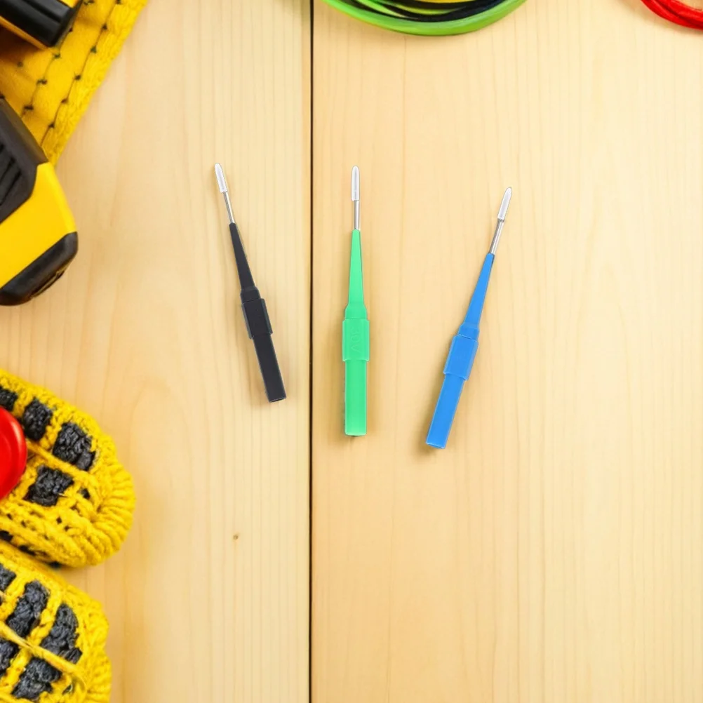 Sondas de teste de piercing de fio para reparo automotivo, 15 peças, 0.7mm, pino traseiro de isolamento, multímetro, diagnóstico elétrico de carro, testador de tensão