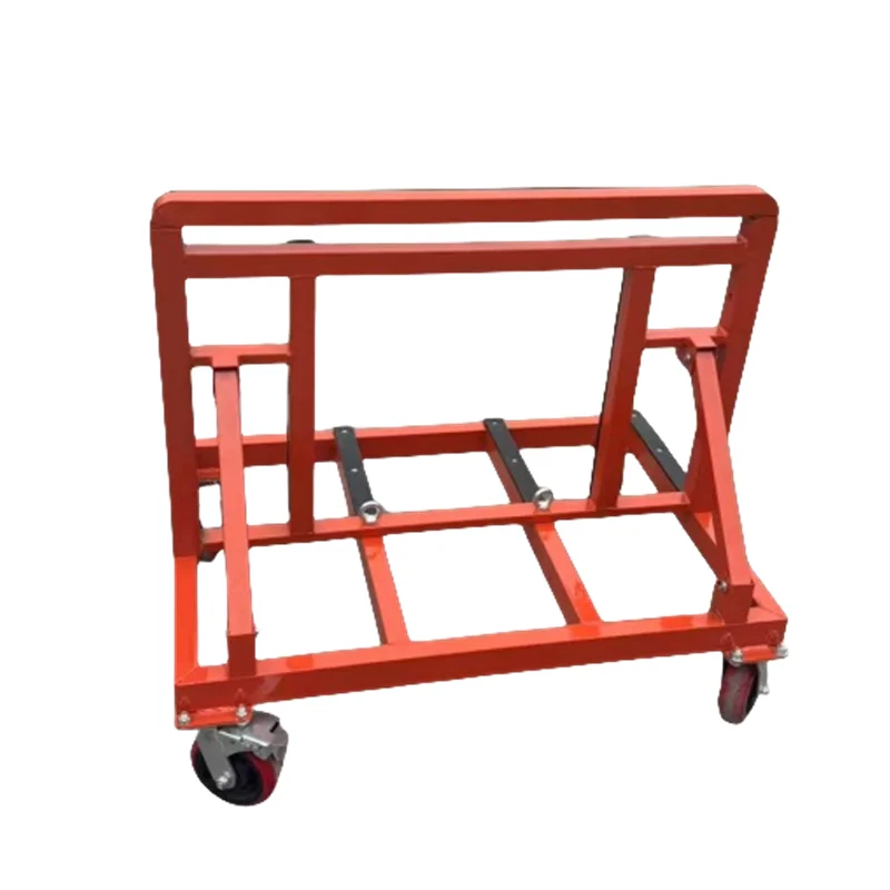 custom.Stainless Steel Glass Door and Window Platform Cart New Four-Wheel Foldable Industrial Portable Silent Cart GUNAI Powder