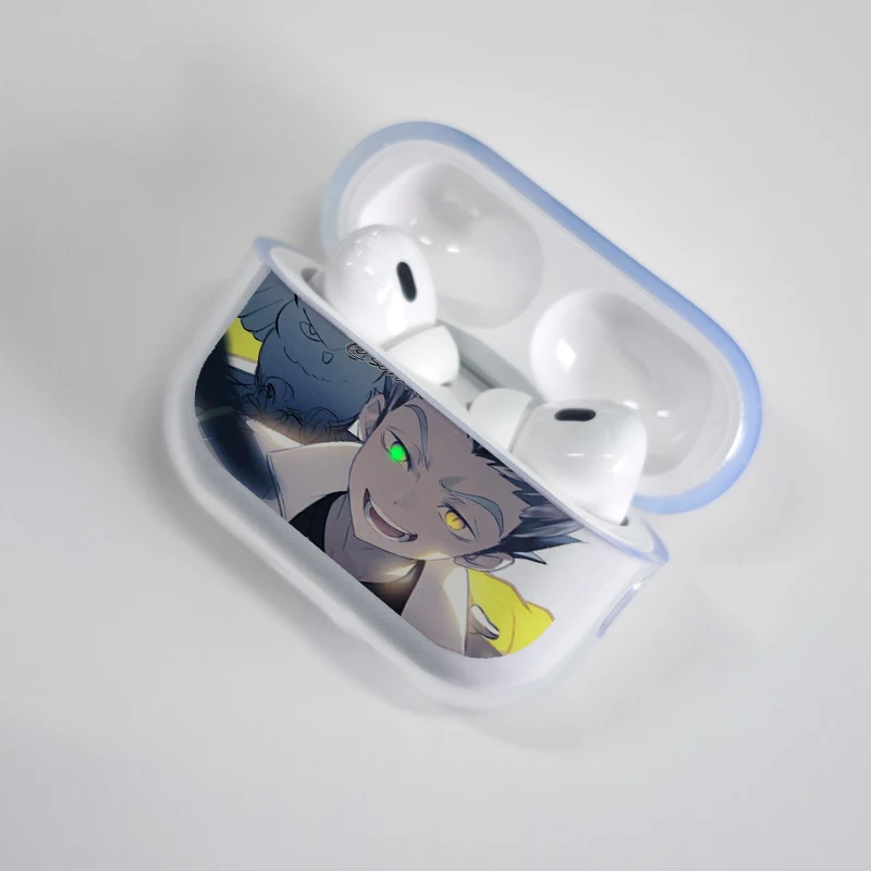 الكرتون شفافة بلوتوث حقيبة سماعة الاذن أنيمي Haikyuu Oya الكرة الطائرة ل AirPods Pro2 4 بلوتوث سماعة شفافة