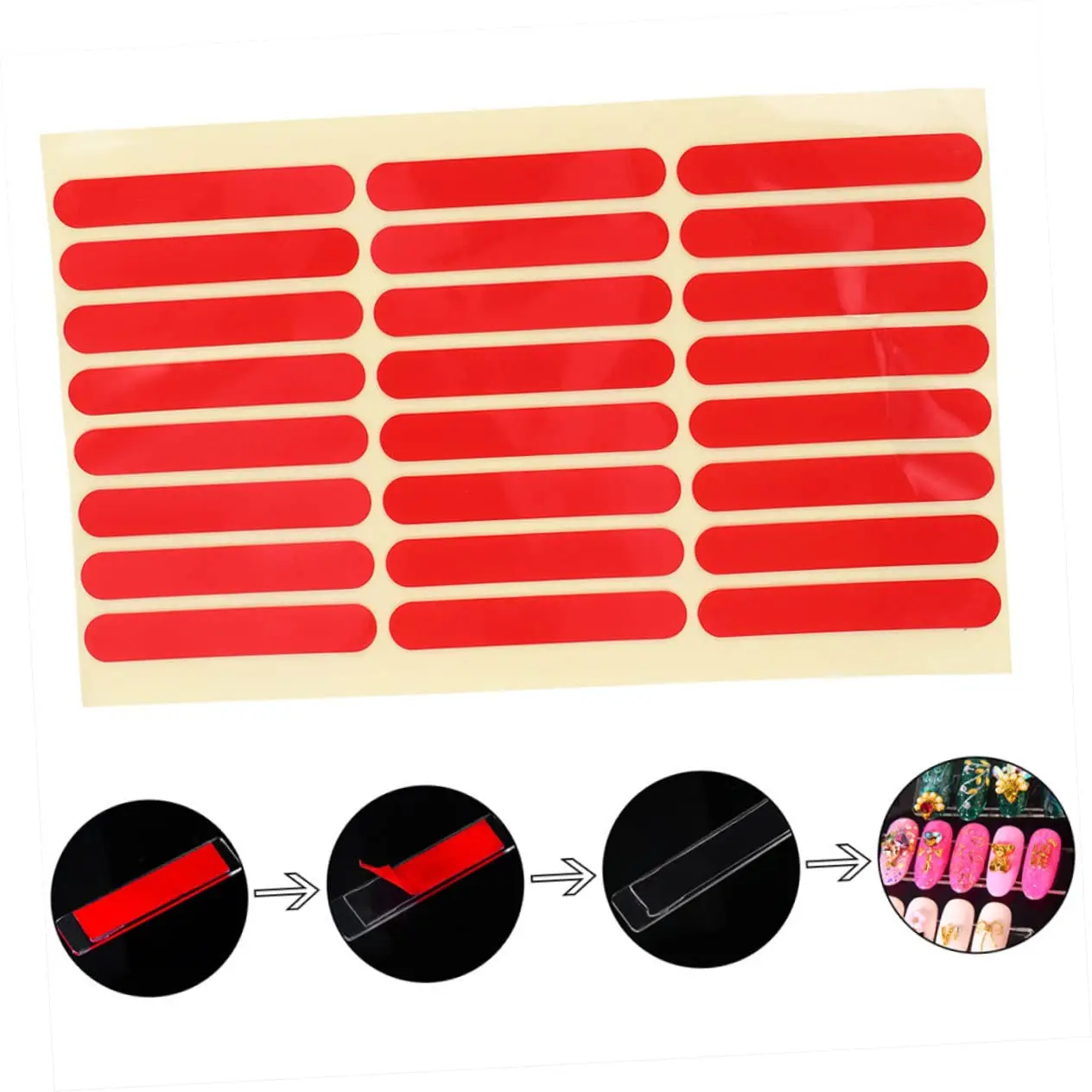 LULAA ruban cristal Double face pour Nail Art autocollants pour ongles outils adhésifs manucure affichage bande conseil autocollants inclus