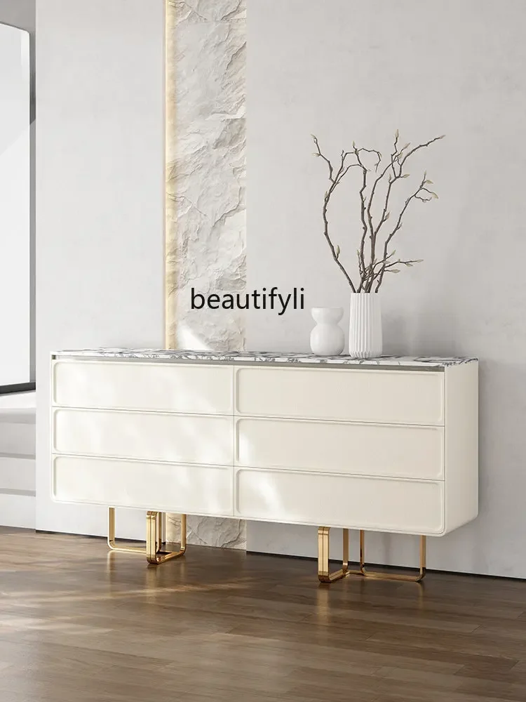 Italian-Style Light Luxury Sideboard Modern Simple Hallway Chest of Drawer Chest of Drawers Storage Cabinet