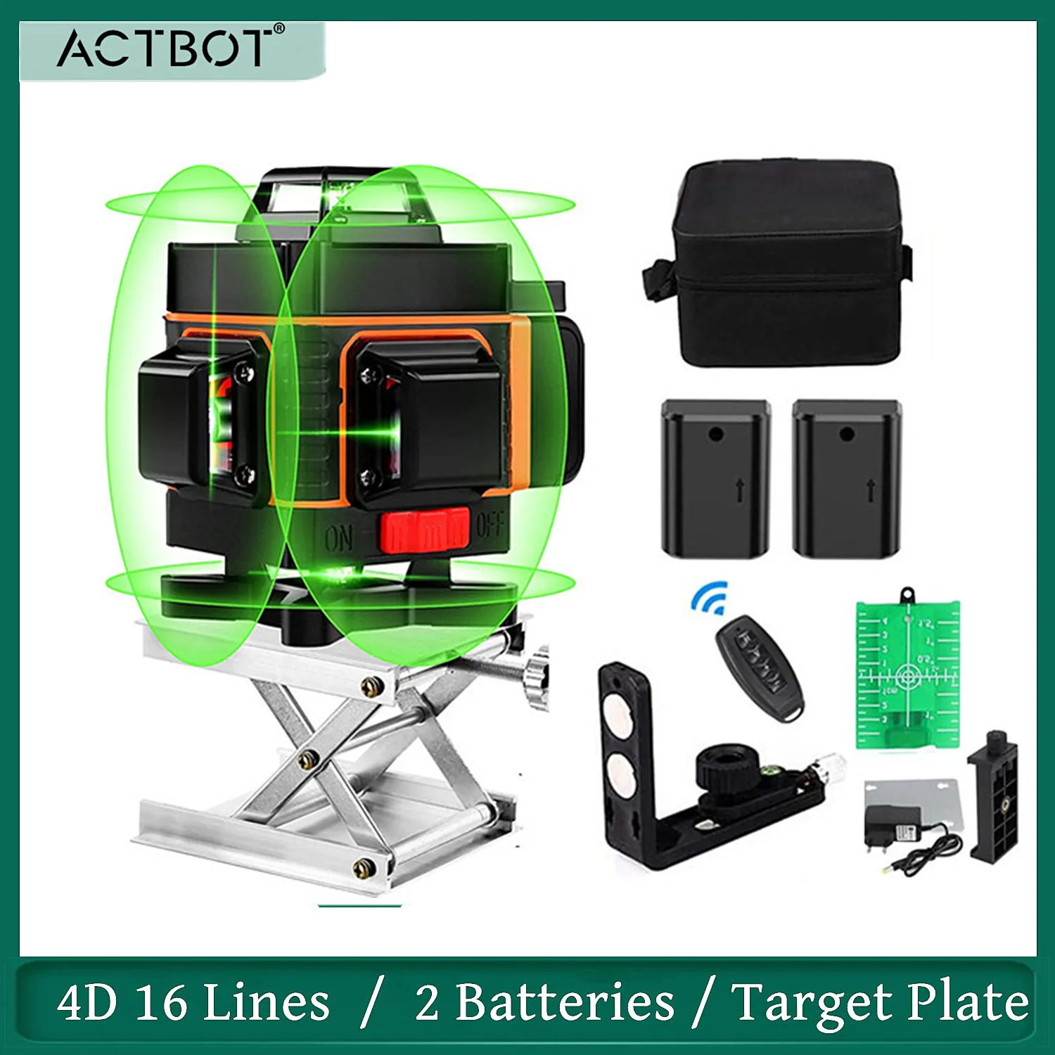 

Laser Level Self Leveling 12/16lines 4D Laser Levels Green Cross Line Laser Leveler Horizontal Vertical Dual-beam Lasers