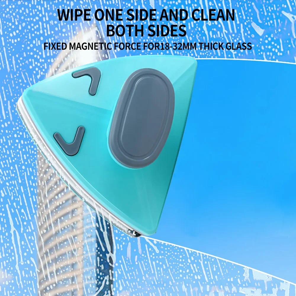 

Двусторонняя магнитная щетка для мытья окон, инструмент для чистки стекол, магнитная щетка для высотных работ, щетка для мытья окон, щетка для уборки дома