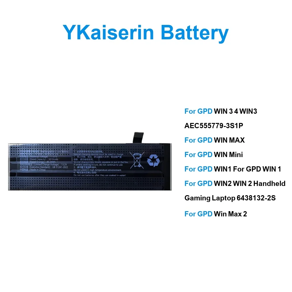 Tablet Battery High-Capacity 565774-3S AEC634791-4S1P 4139D5 0-7800mAh For Gpd Win 1 2 3 4 Max Mini