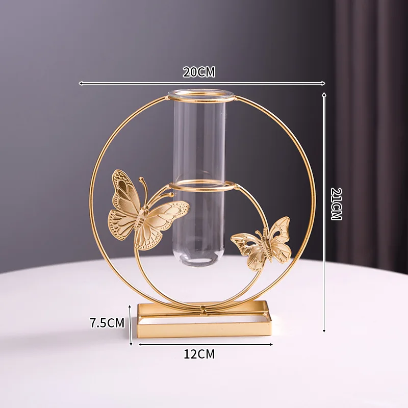 Hydroponic Vase Decoration Home Living Room Desktop Simulation Flower Planter Dining Table Light Luxury Style Decoration