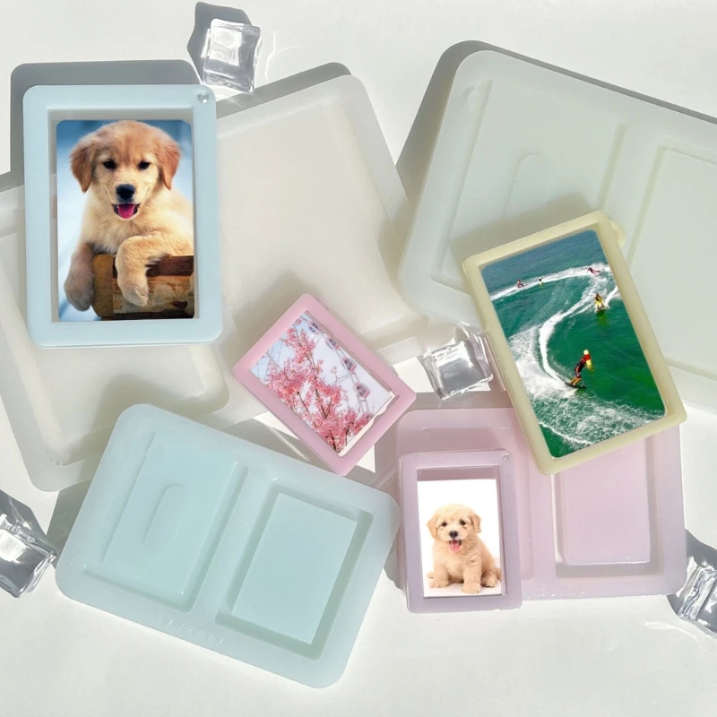 Photo Frame Decoration Silicone Mold Quicksand Mirror Epoxy Mold Resin Casting Pendant Mold Suitable for Diy Crafts