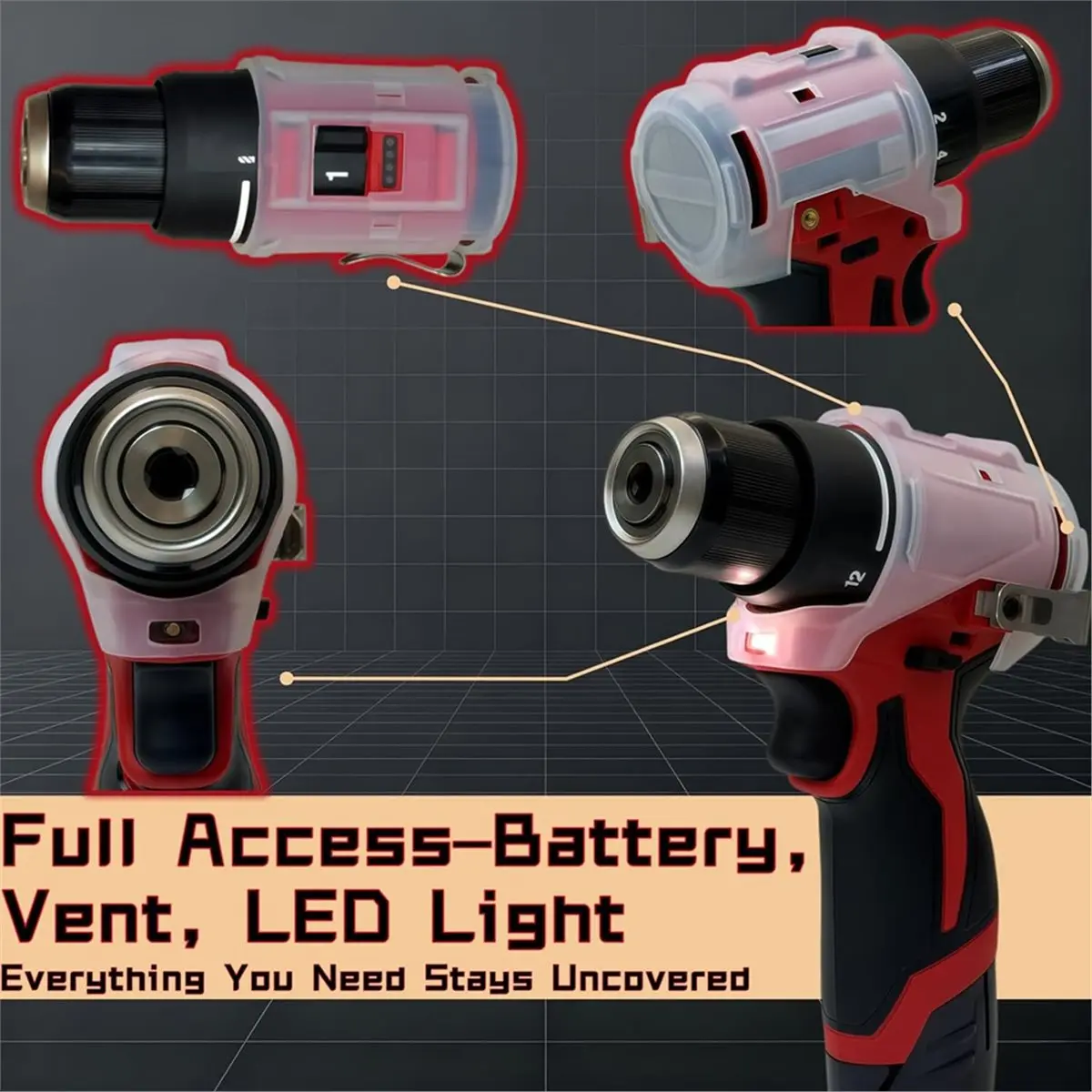 【MUST-HAVE LIST】 49-16-3401 Protective Boot Compatible with for Subcompact Brushless 3/8