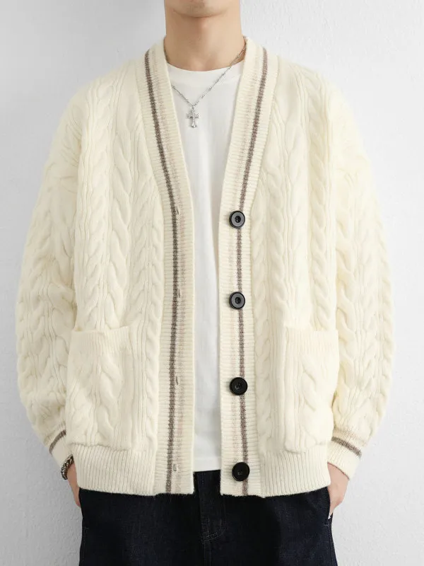 

Новый мужской вязаный кардиган на осень-зиму: повседневный, свободный крой, дышащий, теплый, износостойкий, микро-широкая версия