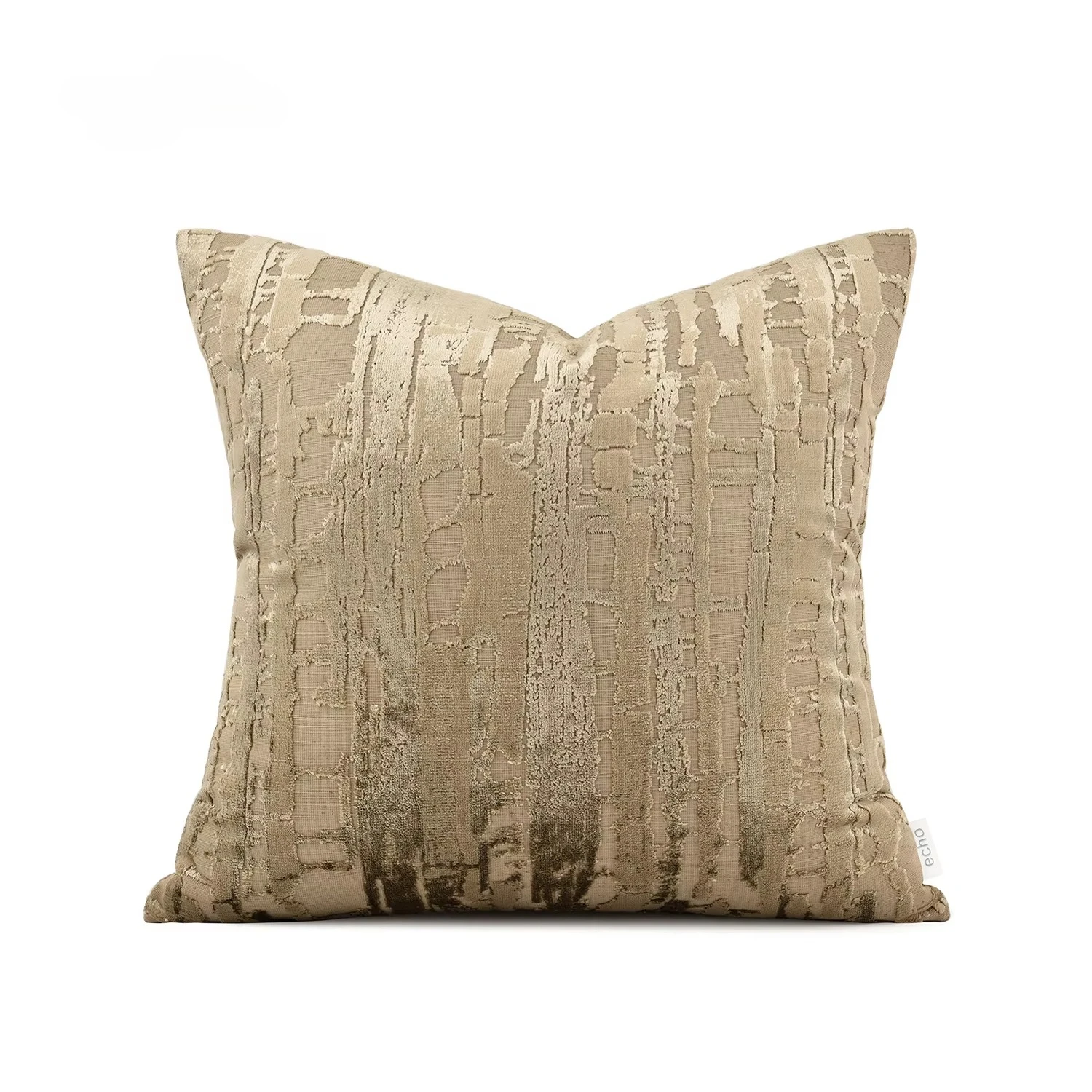 

Light Luxury Golden Woven Velvet Portable Throw Pillow with Removable Cover