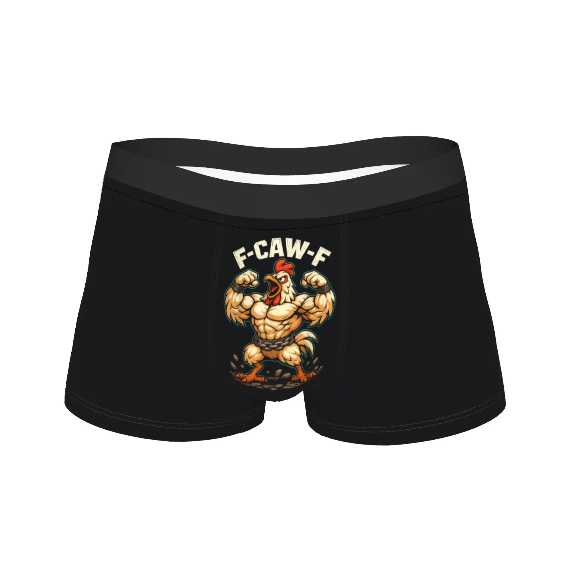 

Men F-CAW-F Chicken Funny Sarcasm Irony Boxer Briefs Shorts Panties Soft Underwear Crazy Meme Homme Novelty Plus Size Underpants