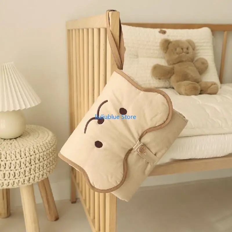 وسادة تغيير حفاضات الأطفال قابلة للطي من القطن لتغيير الحفاضات مقاومة للماء بساط لعب على الأرض وسادة لحديثي الولادة والرضع 62CF #5