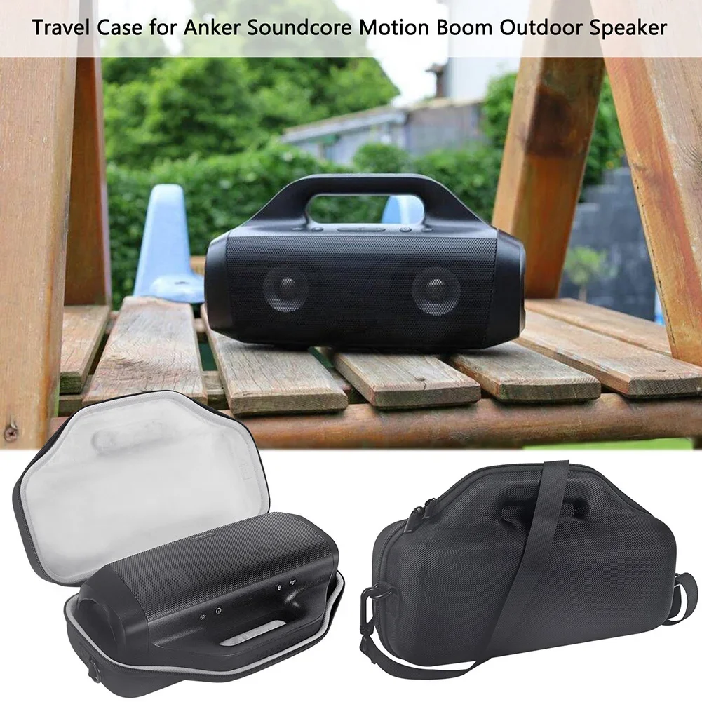 Waterproof Speaker Bag  for Anker Soundcore Motion Boom Plus Protective Case Carrying Bag Pouch for Anker Soundcore Motion Boom