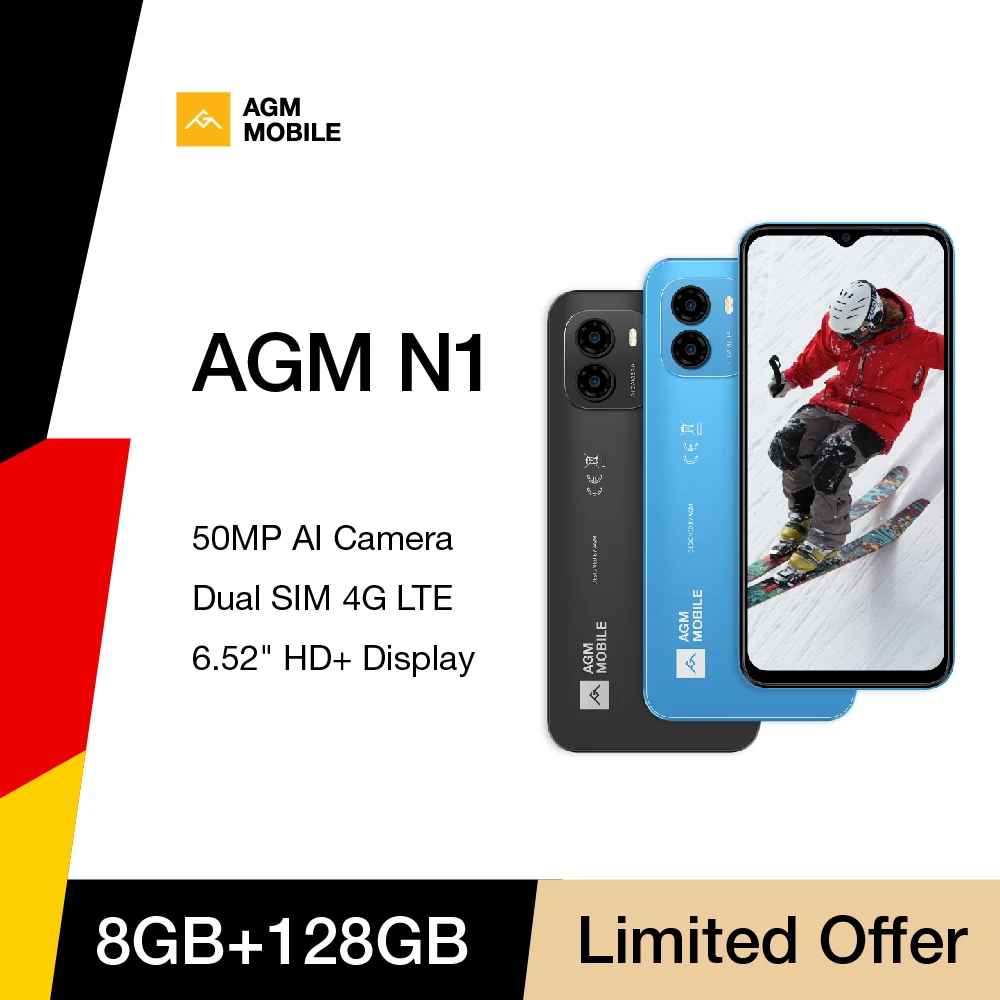 AGM NOTE N1 Smartphone: 8GB/128GB, Unisoc T606 CPU, 6.52