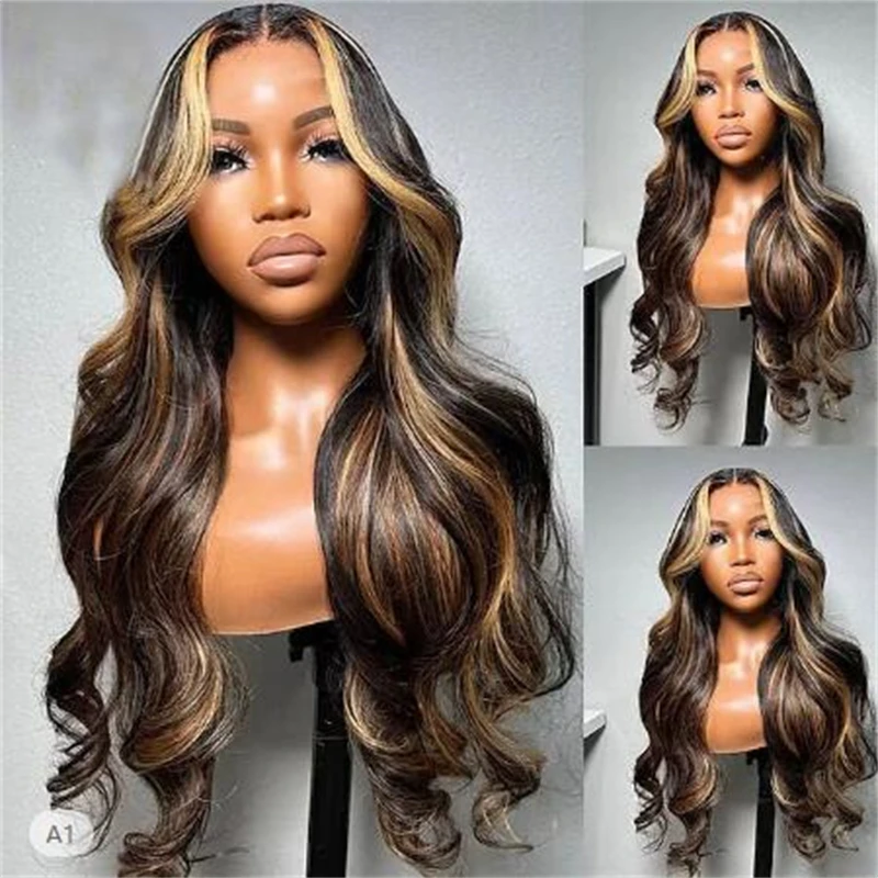 

Glueless 180Density 5x5 Silk Base 26inch Highlight Blonde Body Wave Preplucked Jewish Human BabyHair HDLace Wig European Hair