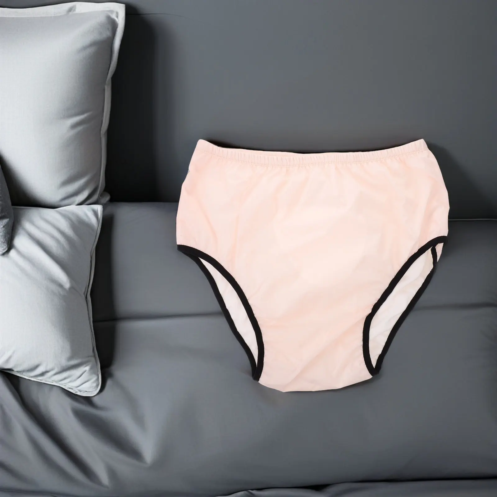 2Pcs Adult Leak Proof Incontinence Underwear Reusable Washable Diaper Pants Seniors Incontinence Briefs Disabled Elderly Size Xl