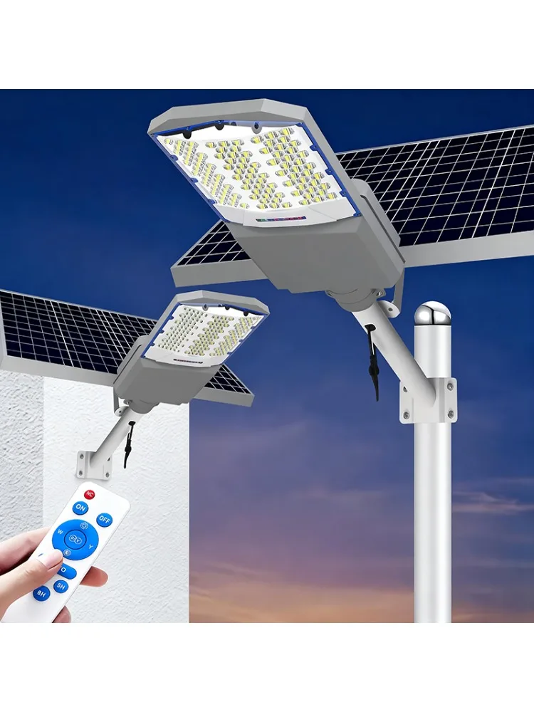 7500W Solarne Lampy Uliczne Zewnętrzne IP65 Wodoodporne 20000mAh Automatyczne Włączanie/Wyłączanie od Zmierzchu do Świtu, Super Jasne, z Stopu Aluminium, do Ogrodu, na Podwórko, do Użytku — 2