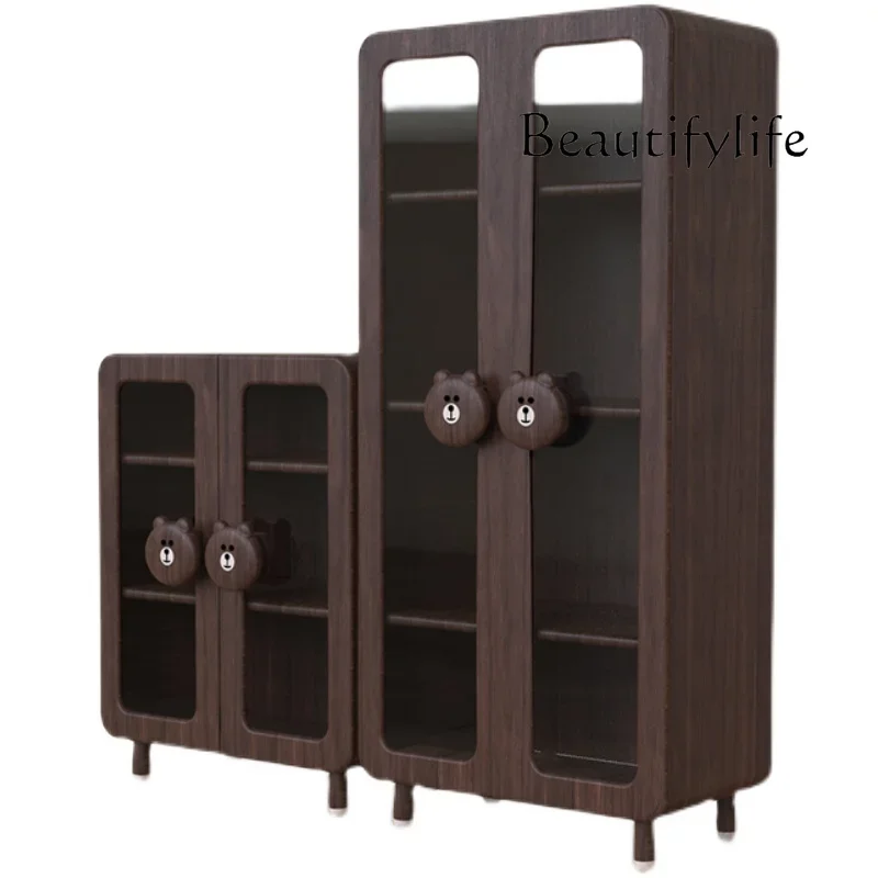 Furniture children's display cabinet, all solid wood bookcase figure Lego model storage transparent collection cabinet