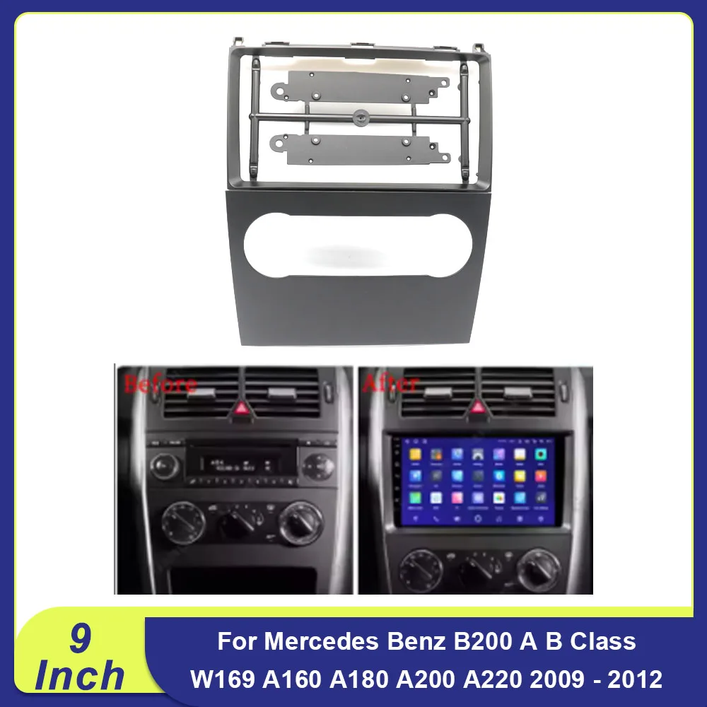 

Car Radio Fascias Frame for Mercedes Benz B200 A B Class W169 A160 A180 A200 A220 2009 - 2012 Dashboard Panel Power Cord Frame