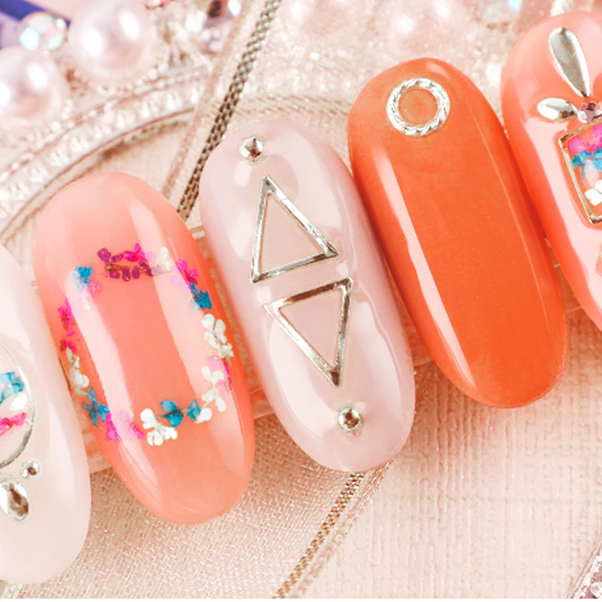

1pc Silver Hollow Nail Art Patch Decor DIY Home Cell Phone Case Invitation Japanese Natural Rivet Studded Metal