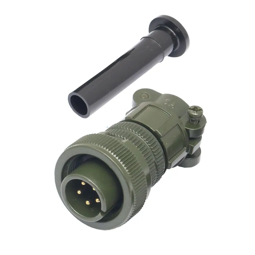 MS3106A 14S-5P Connector 5 Pin 15A, IP67 Rated Metal Shell Solder Type for Industrial
