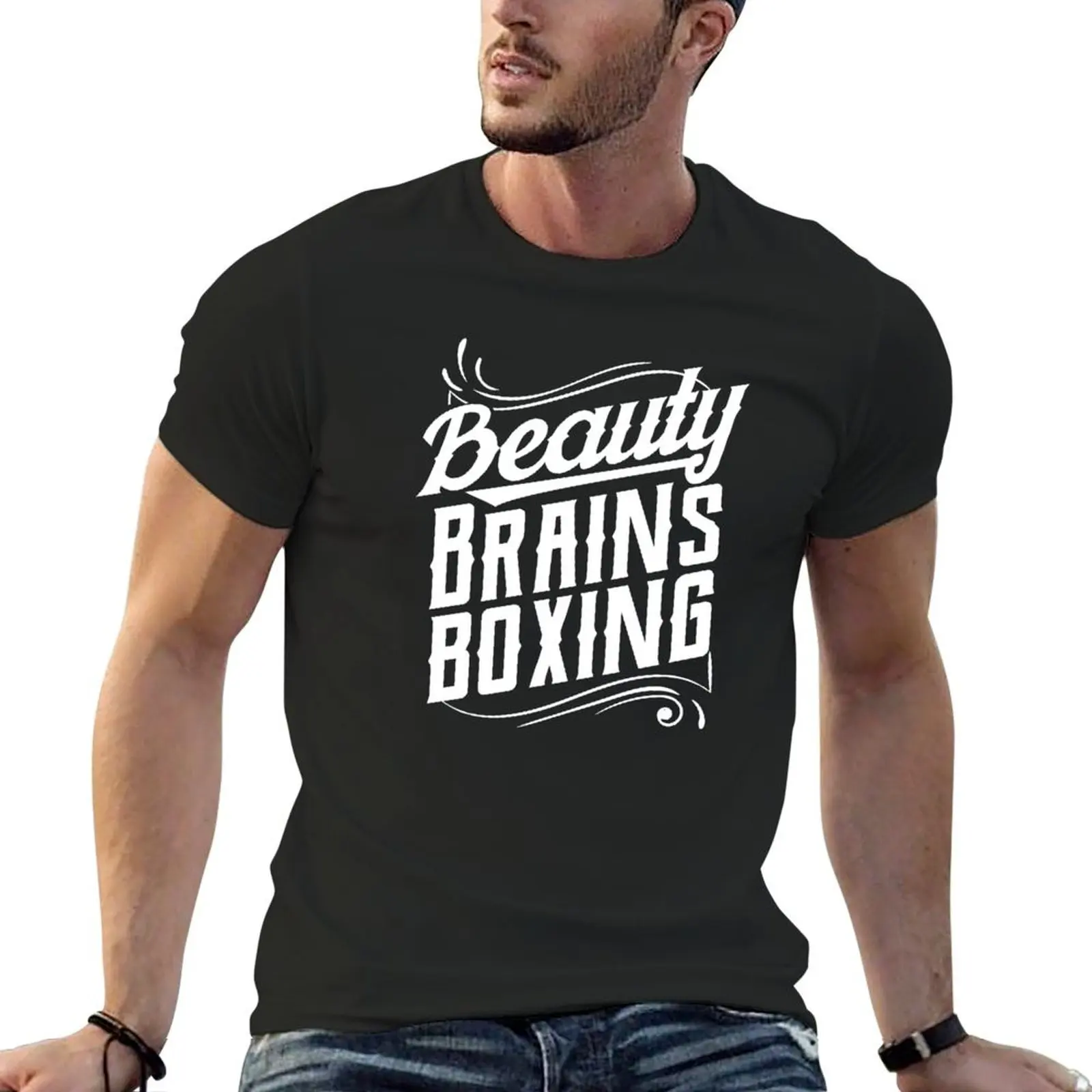 

Beauty Brains Boxing Cool Slogan Unisex print T-Shirt tshirts personalised T-shirts oversize t shirt men 100℅ cotton