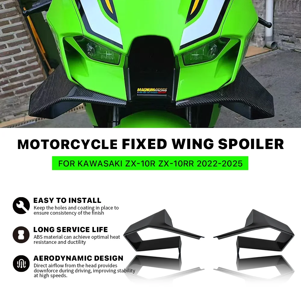 For Kawasaki ZX-10R ZX10R 2022-2025 Winglet Spoiler Fairing Fixed