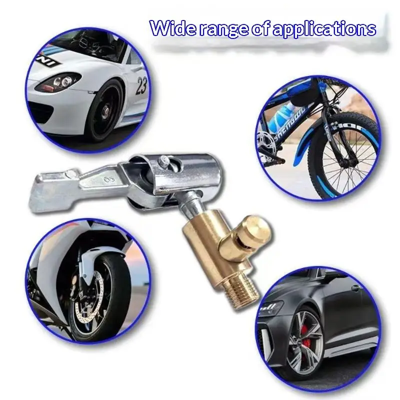 Car Tire Nozzle Clamp Inflation Pump Quick Connector Nozzle Clip-on Adapter Portable Inflatable Pump Valve Connector