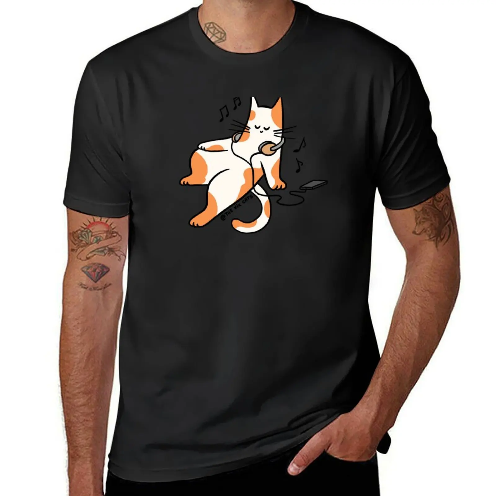 Feline Melodic Bliss T-Shirt customs design your own tops shirts graphic tees cute tops big and tall t shirts for men