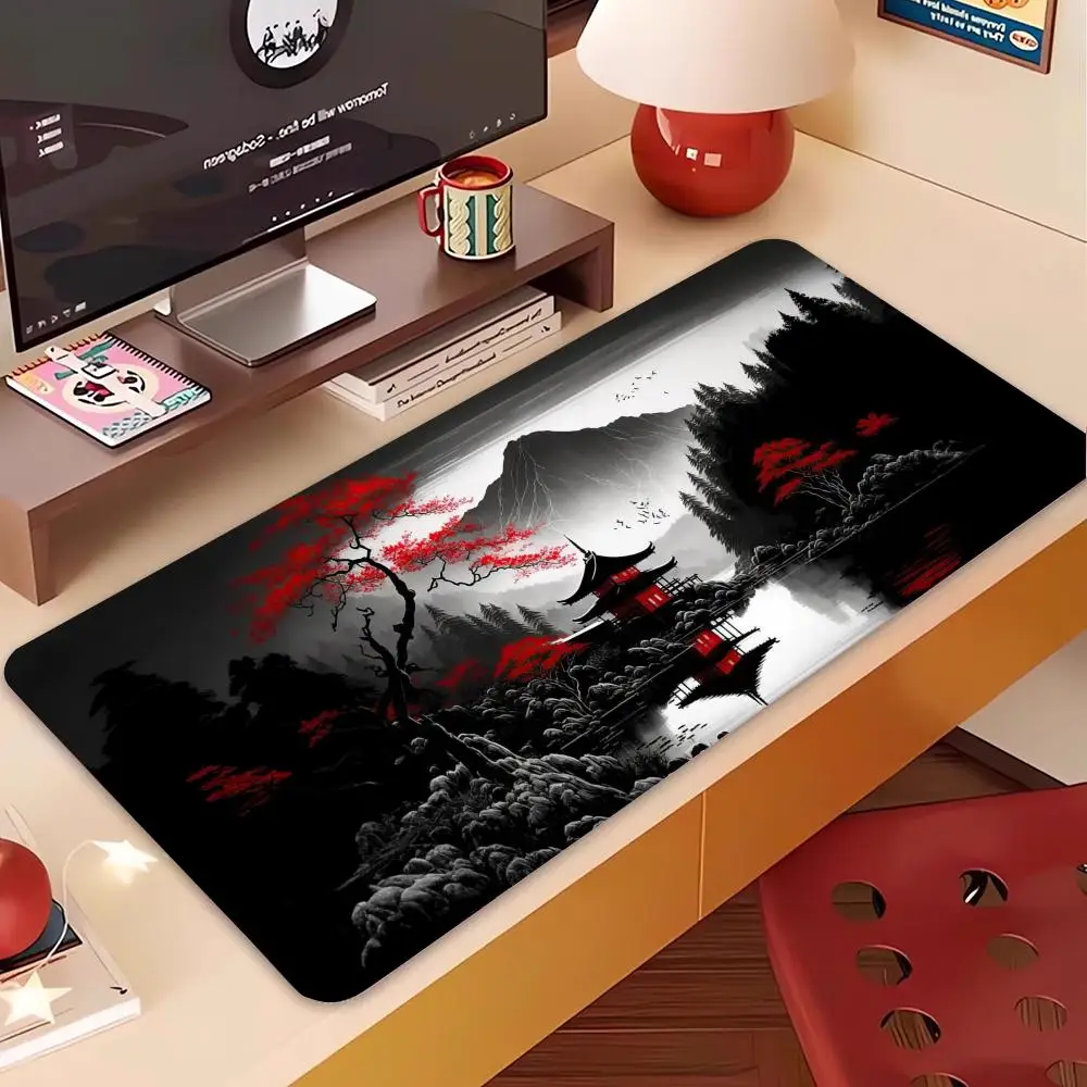 Mouse and Pad Desk mat Office bedroom mat Anti-slip laptop Desktop Moon computer scenery mouse mat