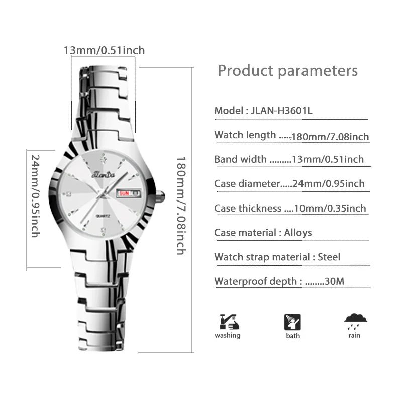 Elegant Women Watches Brands 2024 Silver Steel Waterproof Hand Clock Female Fashion Original Luxury Ladies Wristwatches Golden